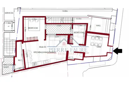 1 Bedroom Maisonette For Sale in Mosta
