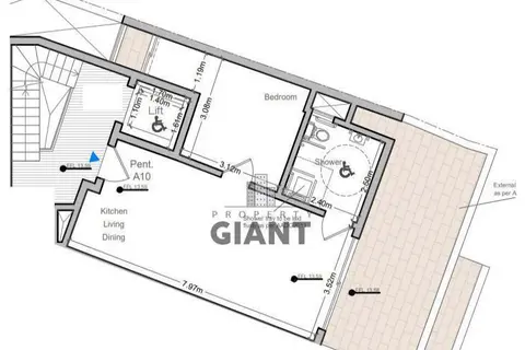 1 Bedroom Penthouse For Sale in Santa Venera