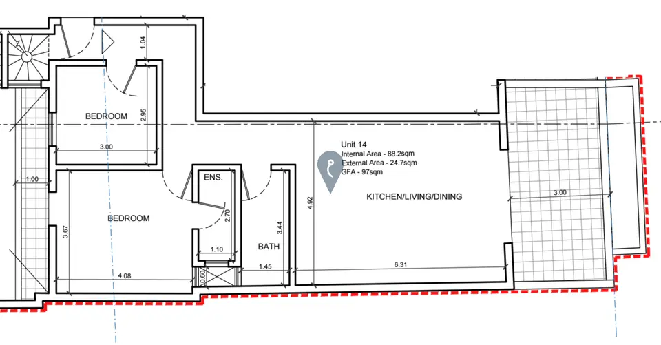 2 bedroom Penthouse for sale in Balzan