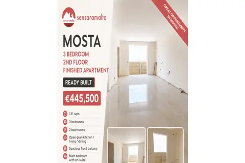 3 Bedroom Apartment For Sale in Mosta