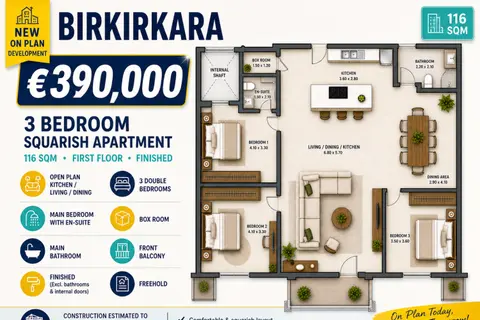 3 Bedroom Apartment For Sale in Birkirkara