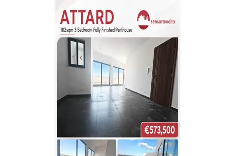 3 Bedroom Penthouse For Sale in Attard