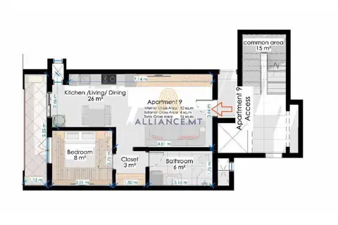 1 Bedroom Apartment For Sale in Zabbar