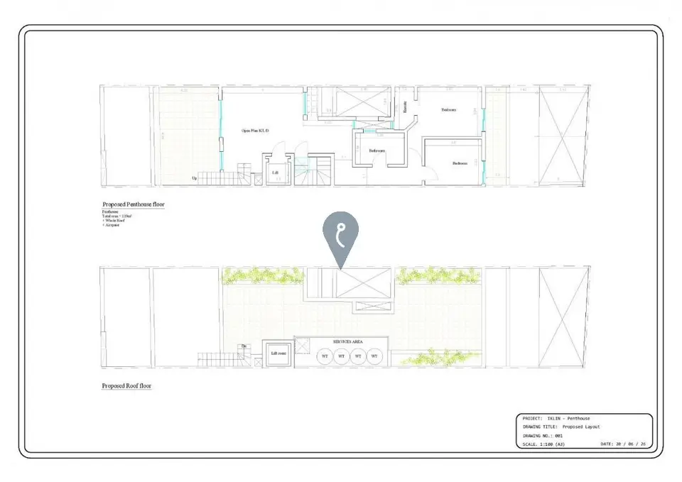 2 bedroom Penthouse for sale in Iklin